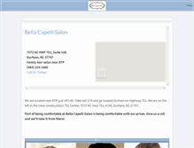 Tablet Screenshot of bellacapellisalon.net